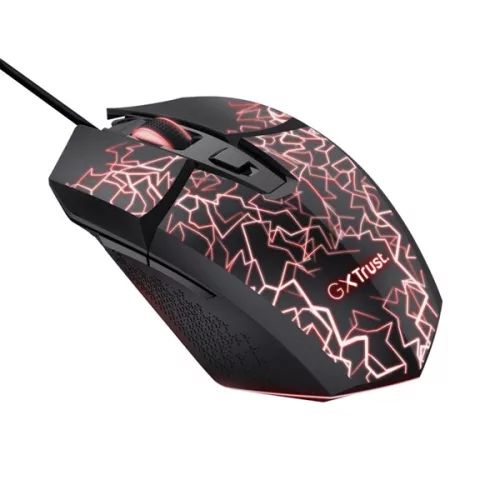 TRUST 25749 GXT 113 Felox led világítással fekete gamer egér
