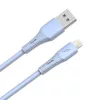 AVAX CB3305 USB-A – Lightning szilikon töltőkábel, 1.5 m, világoskék