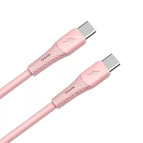   AVAX CB3309 60W USB-C gyorstöltő szilikon kábel, 1.5 m, rózsaszín