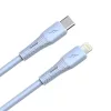 AVAX CB3311 27W USB-C – Lightning gyorstöltő szilikon kábel, 1.5 m, világoskék