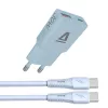 AVAX CH6415 30W GaN töltő és 60W USB-C szilikon kábel csomag, világoskék