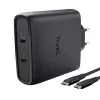 TRUST 25527 Maxo 100W 2x USB-C csatlakozással - fekete hálózati GaN töltő