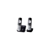   Panasonic KX-TG6812PDB DUO fehér háttérvil. kihangosítható hívóazonosítós fekete dect telefon
