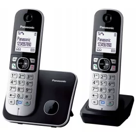   Panasonic KX-TG6812PDB DUO fehér háttérvil. kihangosítható hívóazonosítós fekete dect telefon
